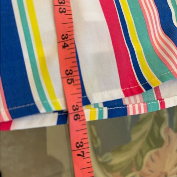 Duffield Lane 100% Cotton Lined Shift Dress Striped Knee Length Extra Small - Picture 7 of 10
